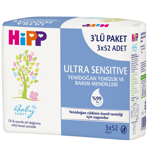 nachtmerrie voorkomen restjes Hipp Ultra Sensitive Yenidoğan Temizlik ve Bakım Mendilleri (3*52) 108724 |  Joker
